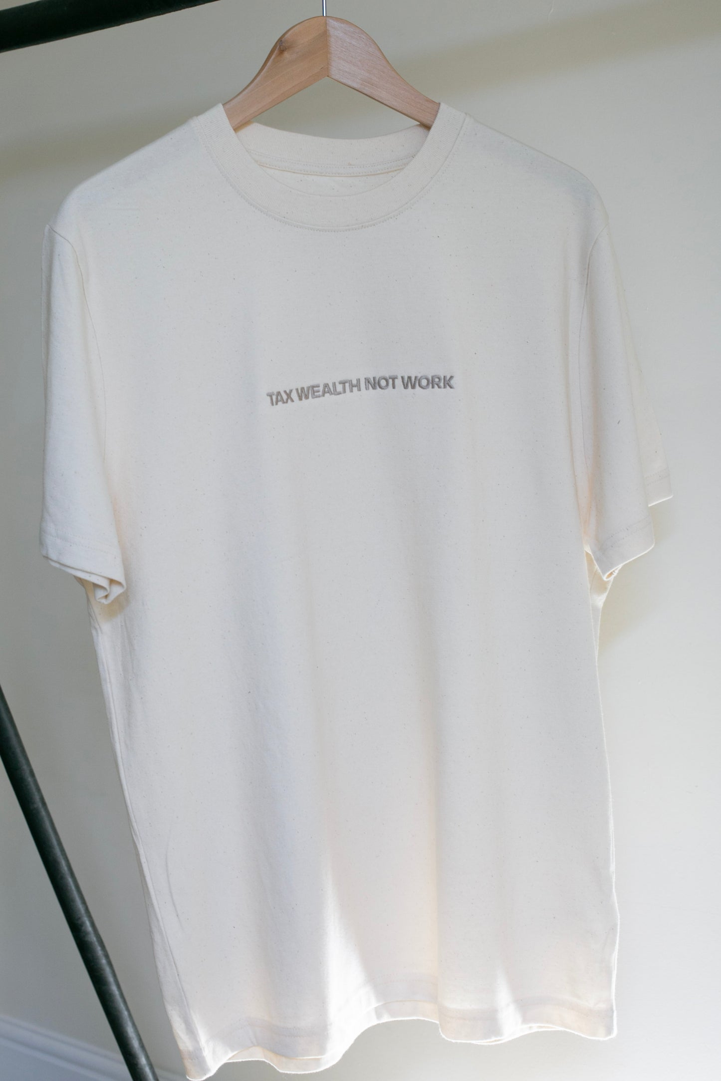 TAX WEALTH NOT WORK t-shirt white